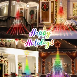 Outdoor Christmas Decorations Lights With Star, Smart DIY Custom Display 11.8Ft 64 Modes Yard Waterfall Tree Halloween String Lights, App Control 344LED RGB Color Changing Music Timer For Xmas Tree 12 Outdoor Christmas Decorations Lights With Star, Smart DIY Custom Display 11.8Ft 64 Modes Yard Waterfall Tree Halloween String Lights, App Control 344LED RGB Color Changing Music Timer For Xmas Tree -Xmas Mart Sales 81rEBkNHuEL. AC SL1500