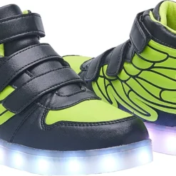 LED Light Up Shoes With Flying Wings For Boys Girls Kids Hip-Top Flashing Sneakers For Festivals, Party, Christmas, Halloween,Friend Gift With USB Charging