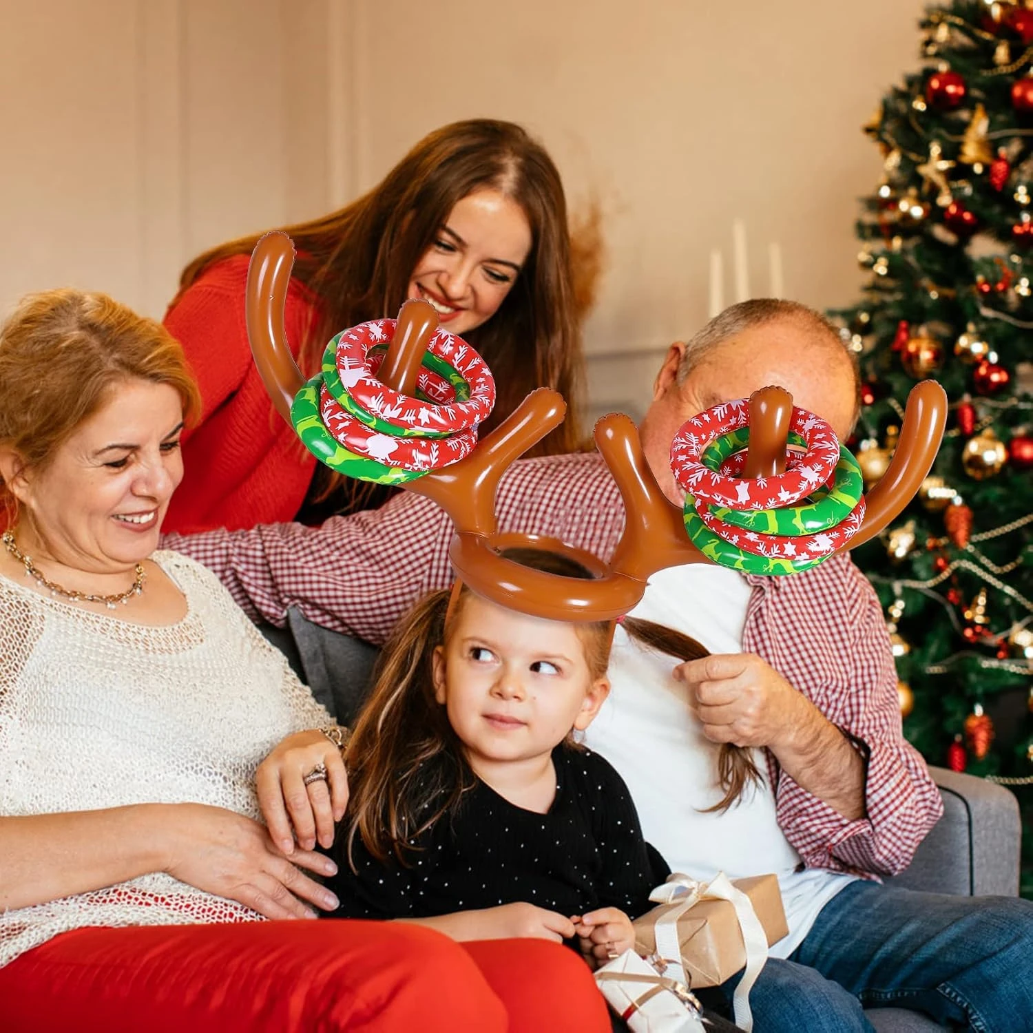 MGparty Christmas Inflatable Reindeer Antler Toss Game For Xmas Kids Teens Party Favors Supplies Outdoor Indoor Ring Toss Game 10 MGparty Christmas Inflatable Reindeer Antler Toss Game For Xmas Kids Teens Party Favors Supplies Outdoor Indoor Ring Toss Game - Image 8