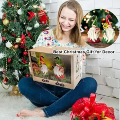 HONGLAND Metal Gnome Yard Art Outdoor Garden Gnome Statue 18 Inch Gnome Figurine Decorative Stakes For Holiday Christmas Lawn Patio Yard Garden Decor-2 PCS -Xmas Mart Sales 81u2ZxNyKyL. AC SL1500