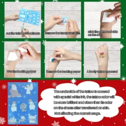 Partywind Glow Christmas Party Decorations, Luminous Christmas Temporary Tattoos For Kids Stocking Stuffers, Xmas Holiday Decorations Party Favors Supplies Games Gifts For Boys And Girls (4 Sheets) -Xmas Mart Sales 81utg7r5YNL. SL1500