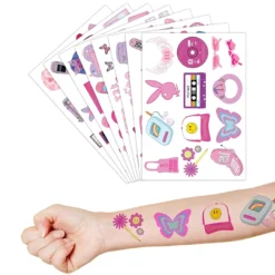 GENERIC 8 Sheets (96PCS) Y2K 2000 Temporary Tattoos For Teen Girls, Birthday Party Decorations Supplies Party Favors 00s Pink Cute Gifts Classroom School Prizes Themed Christmas -Xmas Mart Sales 81w20gZcw4L. SL1500
