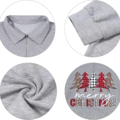 FLOYU Women Christmas Long Sleeve Sweatshirts Quarter Zipper Lapel Casual Pullover Top Color Block Sweatshirts 10 FLOYU Women Christmas Long Sleeve Sweatshirts Quarter Zipper Lapel Casual Pullover Top Color Block Sweatshirts -Xmas Mart Sales 81wrdviXwiL. AC UL1500