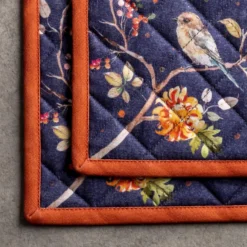 Maison D' Hermine Hotpads 100% Cotton Set Of 2 Pot Holder 8"x8" With Loop Heat Resistant Kitchen Pot Holders For Gifts Grilling, Handling Hot Pans, Kelim - Infinity -Thanksgiving/Christmas -Xmas Mart Sales 81xMgO8wQL. AC SL1408