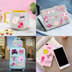 GENERIC 96PCS Preppy Pastel Pink Face Temporary Tattoos Birthday Party Decorations Supplies Favors Decor Cute Tattoo Stickers Gifts For Kids Girls Boys Class School Prizes Rewards Carnival Christmas -Xmas Mart Sales 81y6yYiFZML. SL1500