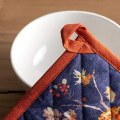 Maison D' Hermine Hotpads 100% Cotton Set Of 2 Pot Holder 8"x8" With Loop Heat Resistant Kitchen Pot Holders For Gifts Grilling, Handling Hot Pans, Kelim - Infinity -Thanksgiving/Christmas -Xmas Mart Sales 81ybcxUvfUL. AC SL1500