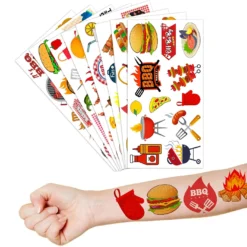GENERIC BBQ Temporary Tattoos Baby Shower Birthday Party Decorations Favors Supplies Baby Q Theme Cute Stickers 8 Sheets 96 PCS Camp Tattoos For Kids Girls Boys Decor Class School Luau Carnival Christmas 14 GENERIC BBQ Temporary Tattoos Baby Shower Birthday Party Decorations Favors Supplies Baby Q Theme Cute Stickers 8 Sheets 96 PCS Camp Tattoos For Kids Girls Boys Decor Class School Luau Carnival Christmas -Xmas Mart Sales 81zPlC3v6vL. SL1500