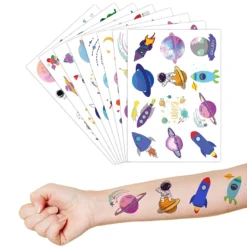 GENERIC 8 Sheets (96PCS) Galaxy Temporary Tattoos For Kids, Outer Space Birthday Party Decorations Supplies Tattoos Stickers Cute Party Favors Girls Boys Gifts Classroom School Prizes Themed Christmas -Xmas Mart Sales 81zcLT5j2OL. SL1500