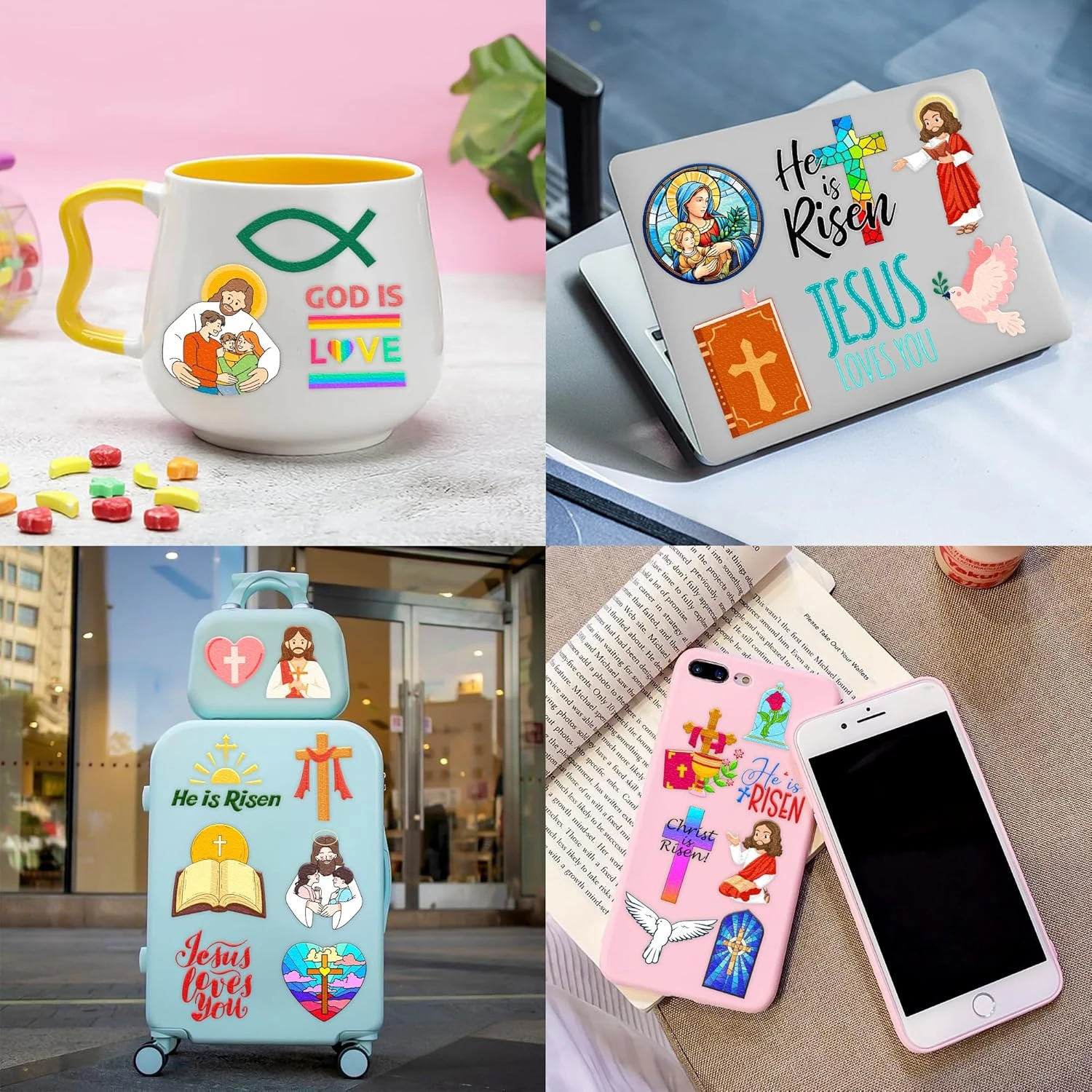 Religious Temporary Tattoos - 81 PCS Jesus Christian Bible Cross Christmas Themed Stickers For Kids Birthday Party Supplies Decorations Favors And Prizes - Cute Gifts For Boys And Girls Ideal School 7 Religious Temporary Tattoos - 81 PCS Jesus Christian Bible Cross Christmas Themed Stickers For Kids Birthday Party Supplies Decorations Favors And Prizes - Cute Gifts For Boys And Girls Ideal School - Image 5