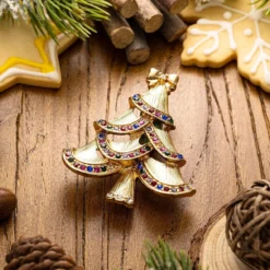 RareLove Golden Christmas Tree Christmas Brooch Pin Cute Bowknot Multi Rhinestone Crystal Brooches For Women Alloy Plated Holiday Gift -Xmas Mart Sales 912h3jEC3kL. AC UL1500