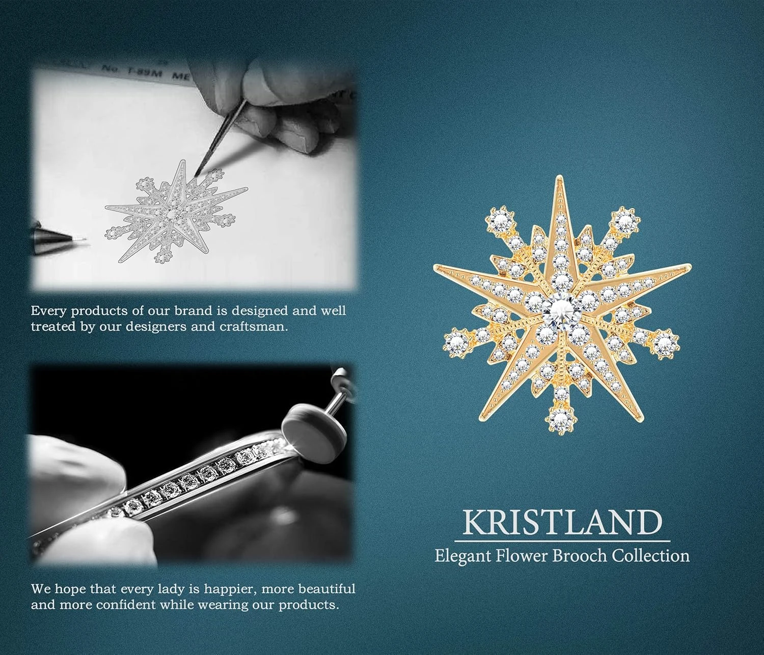 Austrian Crystals Snowflakes Brooch For Winter Vintage Star Brooch For Women Men Girls Birthday Gift Bridal Brooch For Party Christmas Mothers Gift 7 Austrian Crystals Snowflakes Brooch For Winter Vintage Star Brooch For Women Men Girls Birthday Gift Bridal Brooch For Party Christmas Mothers Gift - Image 5