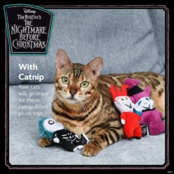 Disney For Pets Tim Burton's Nightmare Before Christmas: Trick-or-Treaters Shock, Barrel, Lock Plush Catnip W/Crinkle Cat Toy- 3PK | Halloween Cat Toys -Xmas Mart Sales 91En N2o1L. AC SL1500