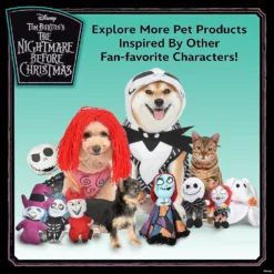 Disney For Pets Tim Burton's Nightmare Before Christmas: Trick-or-Treaters Shock, Barrel, Lock Plush Catnip W/Crinkle Cat Toy- 3PK | Halloween Cat Toys -Xmas Mart Sales 91GrVnHwelL. AC SL1500