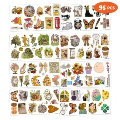 96 PCS Vintage Aesthetic Tattoo Stickers Temporary Tattoos Birthday Party Decorations Favors Supplies Decor Retro Boho Sticker Gifts For Kids Women Adults Girls Boys School Rewards Carnival Christmas -Xmas Mart Sales 91H4aYlCSvL. SL1500