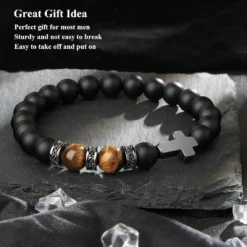 Cross Bracelet Gifts For Son, Grandson, Dad, Husband, Godfather, Men - Birthday Graduation Retirement Christmas Christian Gift For Teens Boys Men -Xmas Mart Sales 91WpPIEPYL. AC UL1500