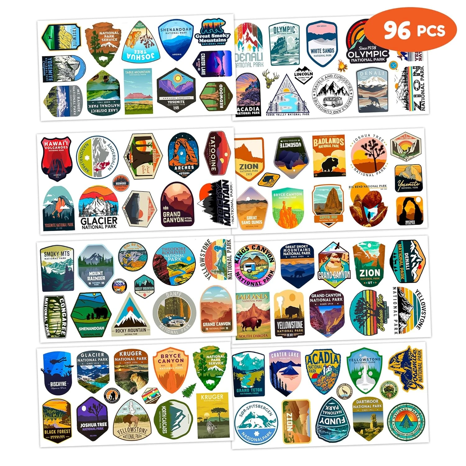GENERIC 96 PCS National Park Outdoors Temporary Tattoos Stickers Birthday Party Decorations Supplies Adventure Wilderness Nature Tattoo Sticker Gifts For Kids Girls Boys School Rewards Carnival Christmas 5 GENERIC 96 PCS National Park Outdoors Temporary Tattoos Stickers Birthday Party Decorations Supplies Adventure Wilderness Nature Tattoo Sticker Gifts For Kids Girls Boys School Rewards Carnival Christmas - Image 3
