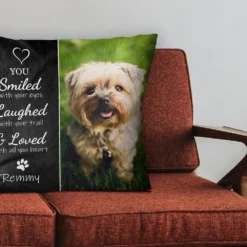 Launchigo Customized Dog Love - Photo Pillow. Custom Pillow With Text. Customizable Pillow. Gift For Halloween, Thanksgiving, Christmas & Birthdays. (Insert+Cover) (14"X14", Photo Pillow 04) -Xmas Mart Sales 91boJeBvxXL. AC SL1500