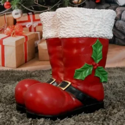 Sunnydaze Santa Boots Statue Indoor/Outdoor Christmas Decor, 13-Inch -Xmas Mart Sales 91fg5IvfOSL. AC SL1500