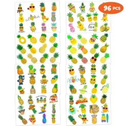 GENERIC Pineapple Temporary Tattoos Gold Pineapple Birthday Party Decorations Supplies Favors Summer Theme Cute Stickers 8 Sheets 96 PCS Gifts For Kids Girls Boys Decor Class School Luau Carnival Christmas -Xmas Mart Sales 91xmEfvJpTL. SL1500